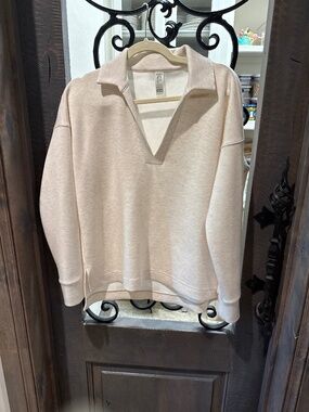 Spanx AirEssential Long sleeve polo top